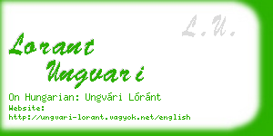 lorant ungvari business card
